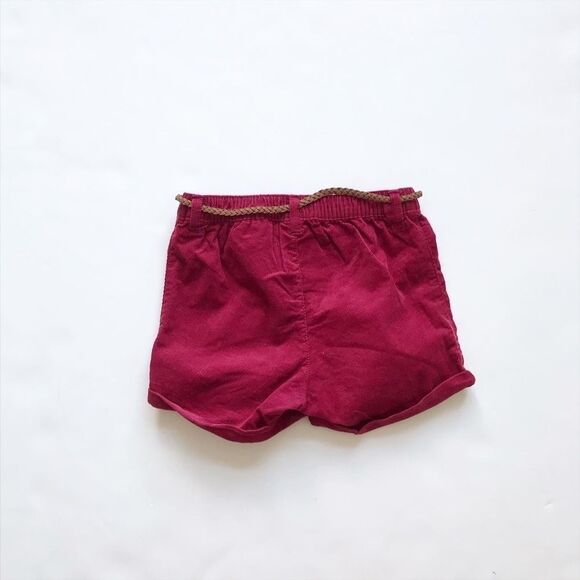 H&M maroon corduroy belted shorts EUC 12-18 months - Picture 4 of 4